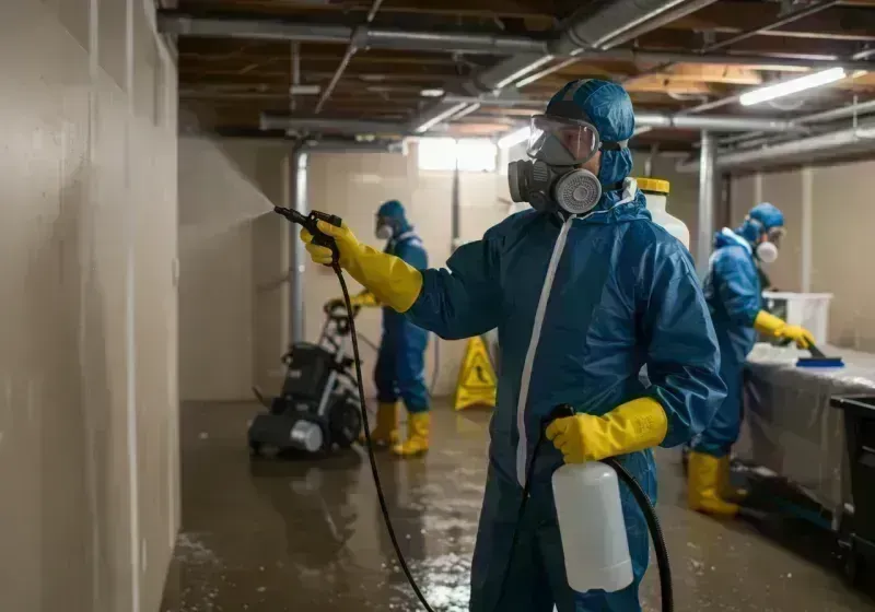 Basement Sanitization and Antimicrobial Treatment process in Niles, IL