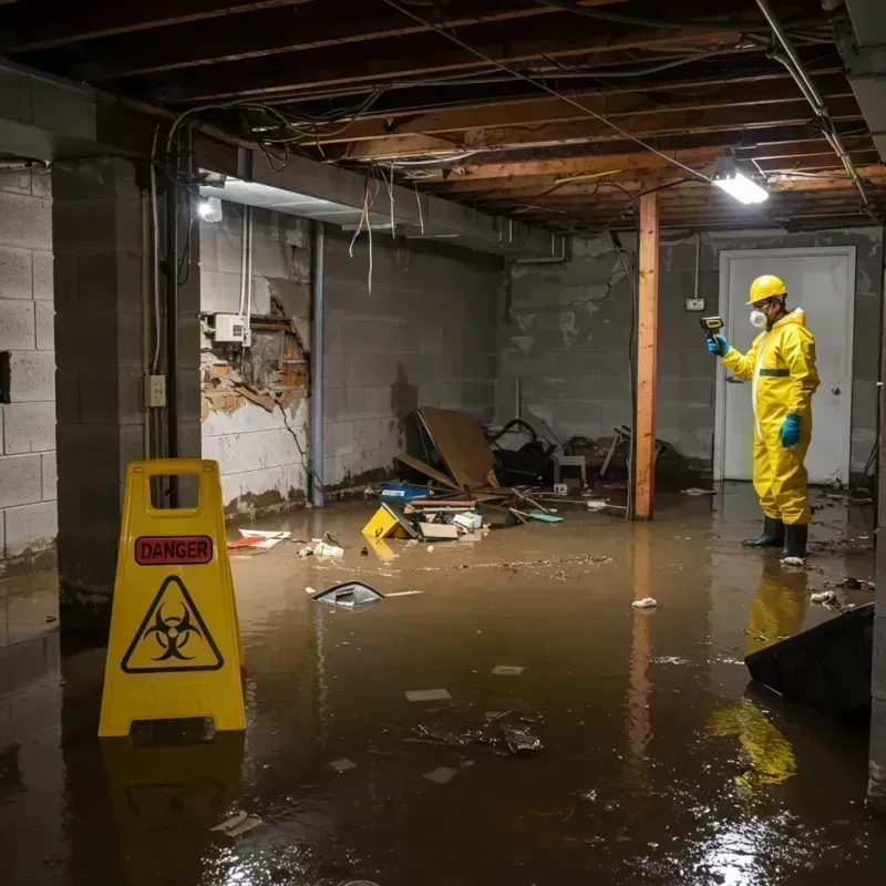 Flooded Basement Electrical Hazard in Niles, IL Property